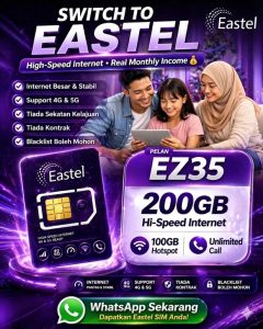 Eastel 5G Internet Pantas & Plan Murah