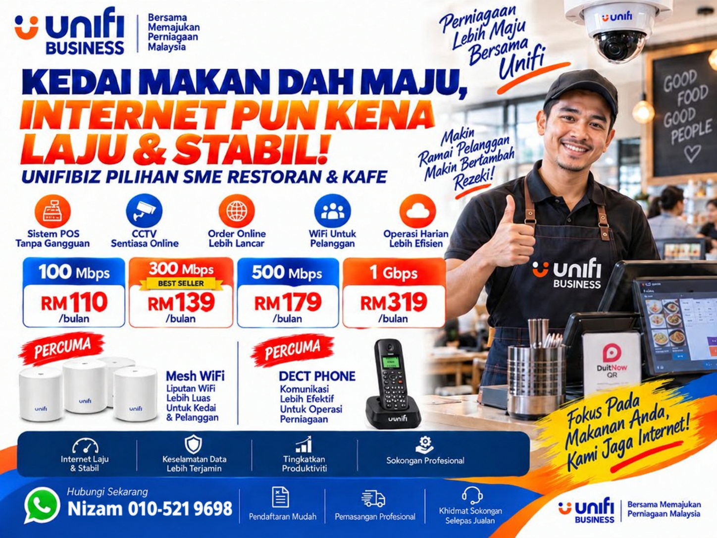 Unifi Business Fibre 300Mbps Hanya RM139 Sebulan!