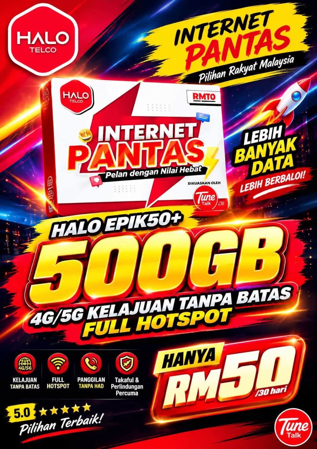 Simkad Halo Telco Internet Pantas 5G
